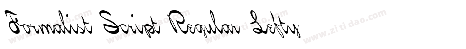 Formalist Script Regular Lefty字体转换